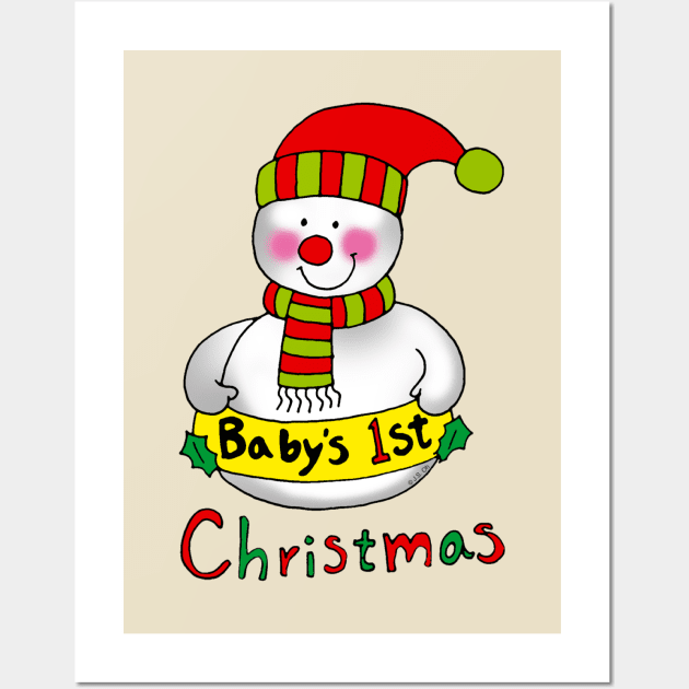 baby's 1st Christmas Wall Art by cartoonygifts